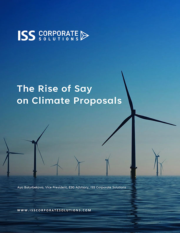The Rise of Say on Climate Proposals The Rise of Say on Climate Proposals