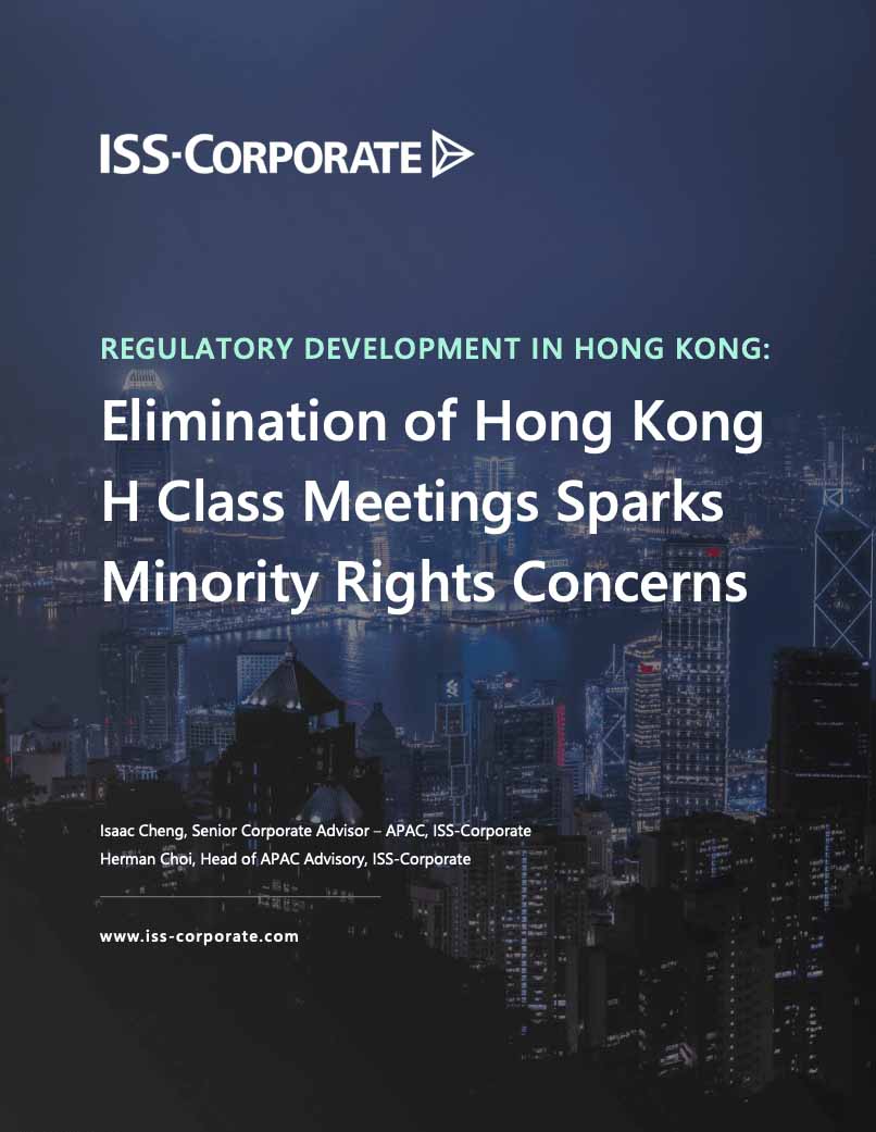 Regulatory Development in Hong Kong: Elimination of Hong Kong H Class Meetings Sparks Minority Rights Concerns Regulatory Development in Hong Kong: Elimination of Hong Kong H Class Meetings Sparks Minority Rights Concerns